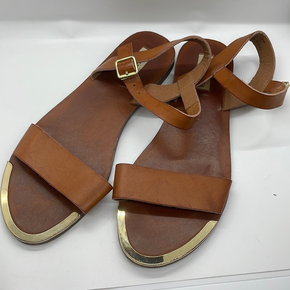 Brown and Gold Steve Madden Women’s Size 9.5 Rozie Sandals